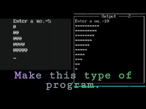 Pattern Program of c++ language | Write a pattern Program of c++ | turbo cdroid.