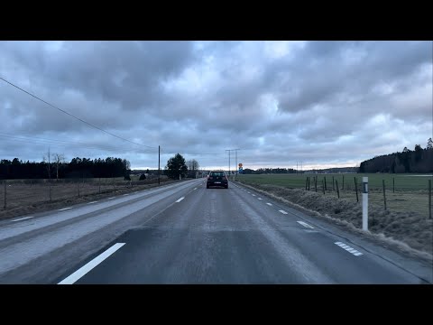 Relaxing Ambient Drive on a Cloudy & Windy Day - No Talking & No Music