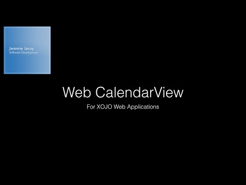 Web CalendarView for Xojo