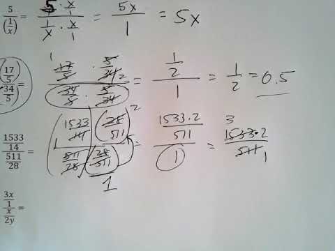 Step by step solutions to the fraction manipulation problems