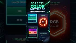 CSS Color Techniques | Hex, RGB, HSL Explained 🎨🖌️