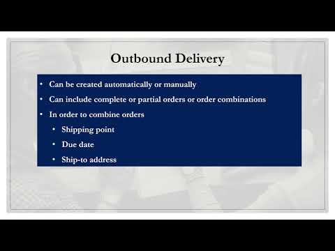 SAP Order to Cash process - step 3 Outbound delivery document