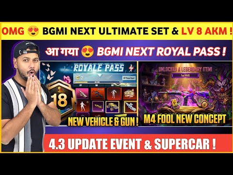 FINALLY 😍 A18 Royal Pass is Here | Next Ultimate Set & Gun | M4 Fool Crate | Bgmi Next Royal Pass