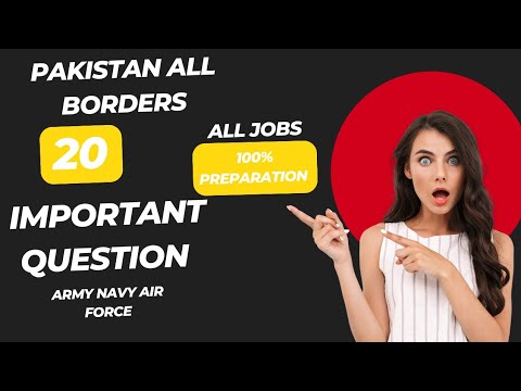 "Pakistan Borders Important MCQs | For Army, Navy, Air Force, ISSB & All Forces Tests". #test  