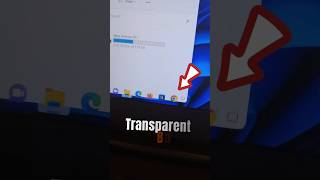 Transparent Windows Taskbar! 🔍✨ #WindowsTricks #pctipsandtricks #hindi #ga #windows11#windowstips