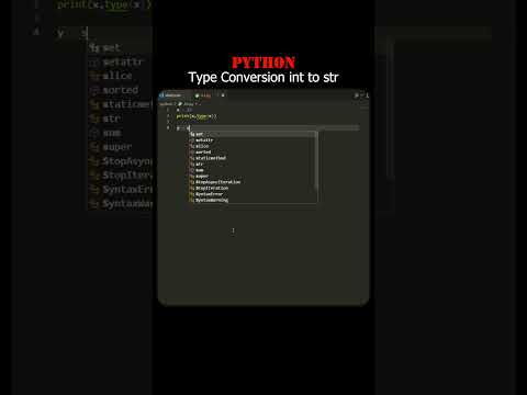 How to convert a number int to str type in Python Language | #shorts #python #c #program