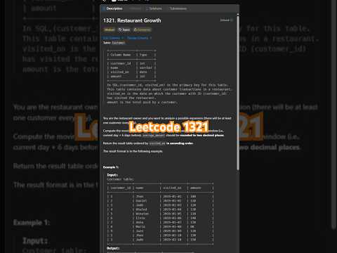 Leetcode 1321 in 30 Seconds | SQL 50 Challenge #sql #coding #leetcodesql #learnsql #sql50