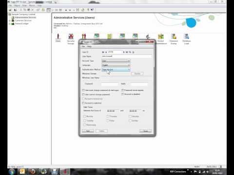 Creating a User in Sage 300 ERP (Sage Accpac ERP)