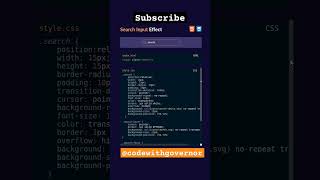 Search input effect | html | css #coding #goversindhitcourse #ai
