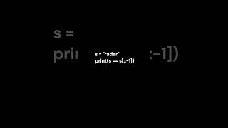 Palindrome Check Shortcut | #python #shorts @codemeg
