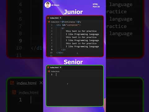 Writing HTML Paragraph  Senior vs Junior Developers Part_10