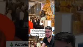 Individuals attack Christmas decorations at shopping mall in Indore, India 🚨
