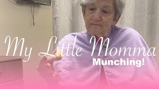 MLM Manicure Set Up & Munching on Puffs! :) #dementiaawareness #caregiverlife
