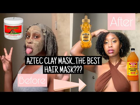 AZTEC CLAY HAIR MASK ON NATURAL HAIR| WHAT DID I DO TO MY CURLS 😱| IS THIS THE MOST POWERFUL MASK👀