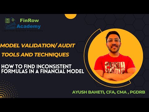 Model Validation/Audit Tools and Techniques - How to find inconsistent formulas in a financial model