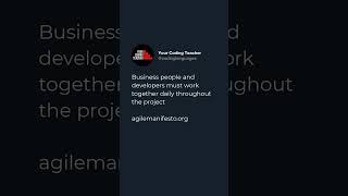 Business people and developers must work together daily throughout the project  agilemanifesto .org