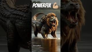 🐊 x  🦁 #shortvideo #shorts #viralshorts #ai #wildanimals #aigraphics ferocious showdown