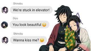 If Giyu and Shinobu Stuck in Elevator