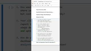 Power BI Interview 2025: Real-World Scenarios & Problem-Solving — Dashboard Design, Data Modeling