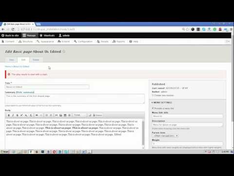 Drupal 8 Tutorial For Beginner Session 4 - Content and Comment Management