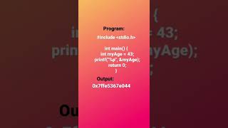 memory Address in c Language Easy explaination #clanguage