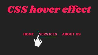 Menu hover effect - Using html and css