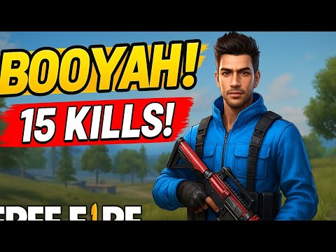 15 kill match boyah with noob teammates✅🗿😘