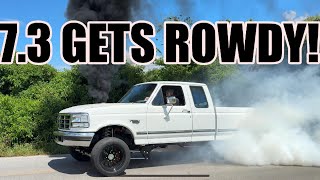 7.3 POWERSTROKE BURNOUTS & RIDE ALONG!