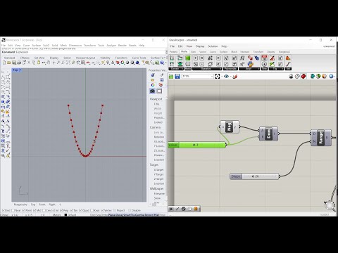 Draw Parabola in Easy way in Grasshopper | Rhino