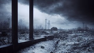 Nuclear Winter Ambience & Sounds | Howling Windy Snow Storm Post Apocalypse White Noise | 12 Hr 4K