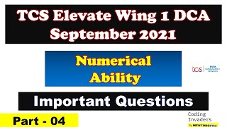 Numerical Ability for SEP DCA 2021 | Part - 04 | TCS DCA 2021 |