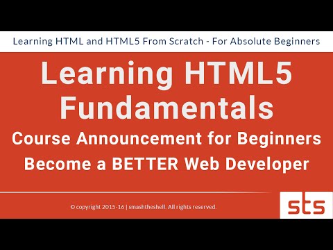 Upcoming course for HTML5  | HTML Fundamentals Tutorials Series for beginners 2016