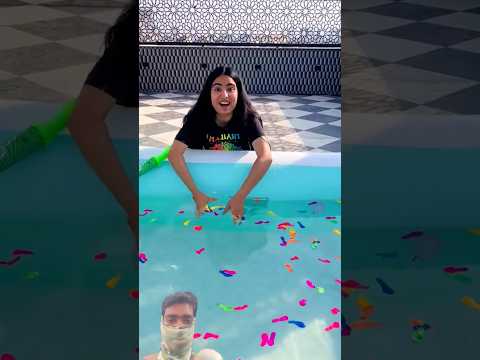 Kon jeetega ye balloon fight battle ? 😎🎈🔫 #priyalkukreja #shorts #ytshorts