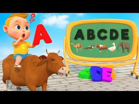 Find The Missing Letters With Animals - Funny Game With Alpaca, Bird, Cow, Duck | 3D Cartoon