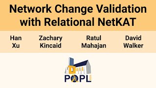 [POPL'26] Network Change Validation with Relational NetKAT