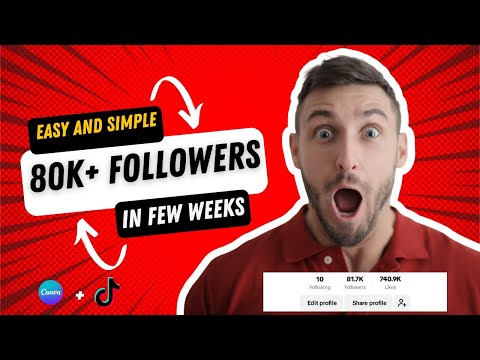 How I got 80000+ followers on TikTok using this simple strategy on Canva | TikTok Monetization