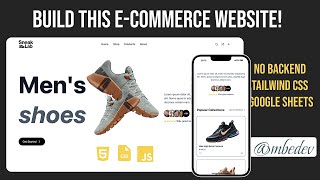 Tailwind CSS E-commerce Website + Contact Form to Google Sheets