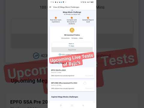 Attempt these Live Tests #livetestseries #byjusexamprep #byjus #mocktest #2023