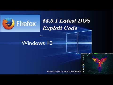 Denial of Service |DOS Attack on Window 10|Firefox 54.0.1 DOS Code|Apache Web Service |Parrot Sec OS