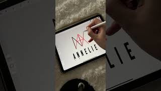 Create a Stunning ANNELIE Name Logo with Procreate #letterlogo #namelogo