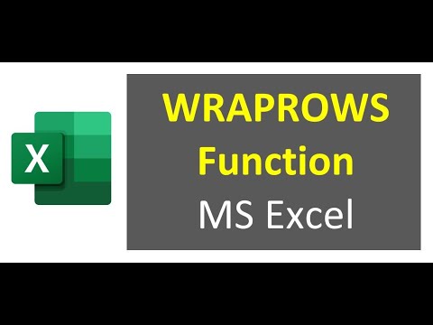 WRAPROWS Function - MS Excel - Rows to Columns