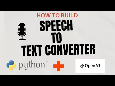 How to Build a Speech to Text converter with Python and ChatGPT!