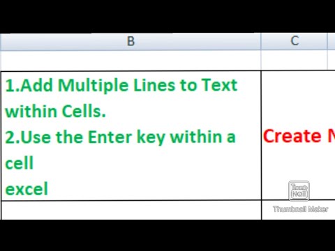 How to Type on the Next Line in the Same Cell in Excel
