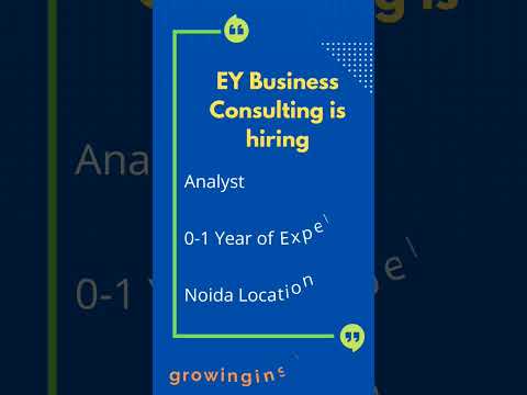 EY is Hiring, Freshers are Eligible.