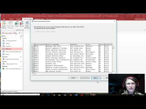 SAM Project: Access 2016 Module 1 Proj 1a