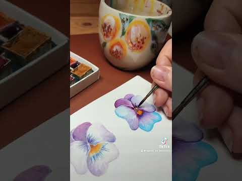 Bratki 2/3 #watercolorpainting #akvarel #art #aestheticart #painting #akwarele #paintingstyles