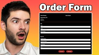 HTML & CSS Ecommerce Order Form Tutorial | How to Create Frontend Ecommerce Website