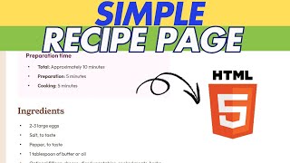 Recipe page with html and little css || HTML mini project for beginners