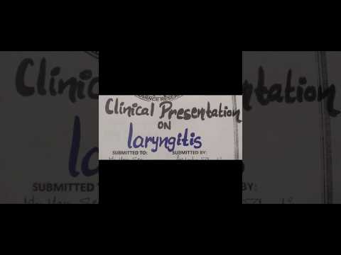 clinical presentation on laryngitis/case presentation #medicos #bscnursing #ahn #casestudy #shorts