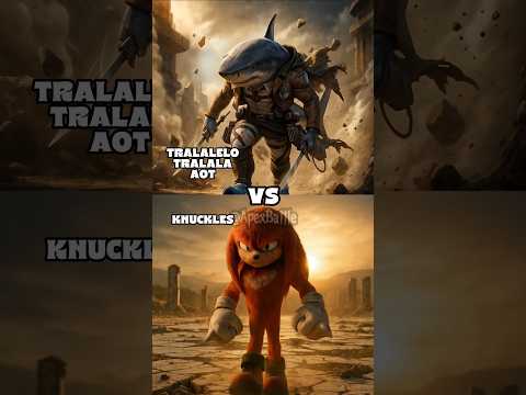 Knuckles VS Tralalelo Tralala! Anime! #ai #shortvideo #dragonball #brainrot #anime